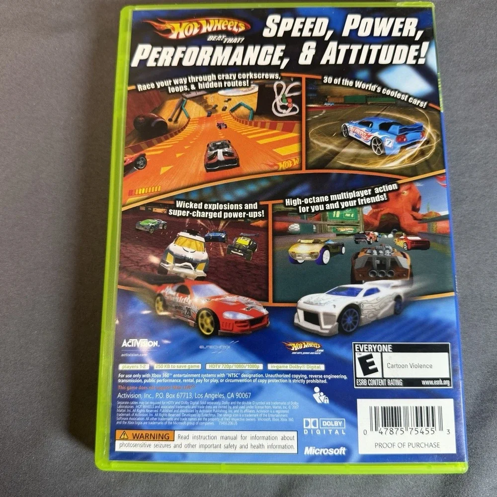 Hot Wheels: Beat That (Microsoft Xbox 360, 2007) Tested And Working!